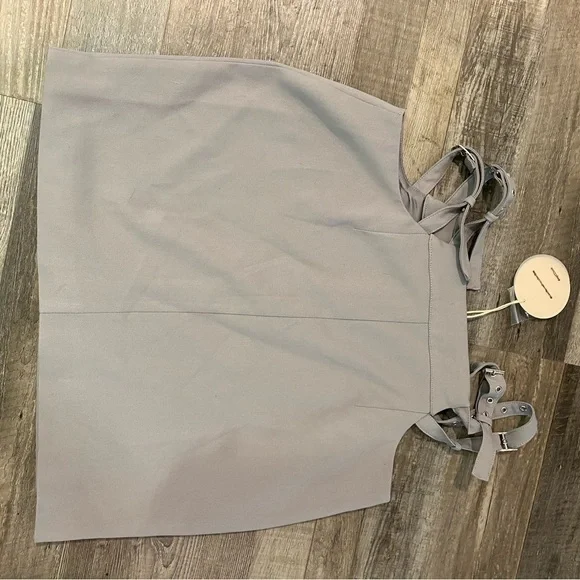 NWT Camila Coelho Cutout Jana Mini Skirt in Grey - Picture 8 of 8